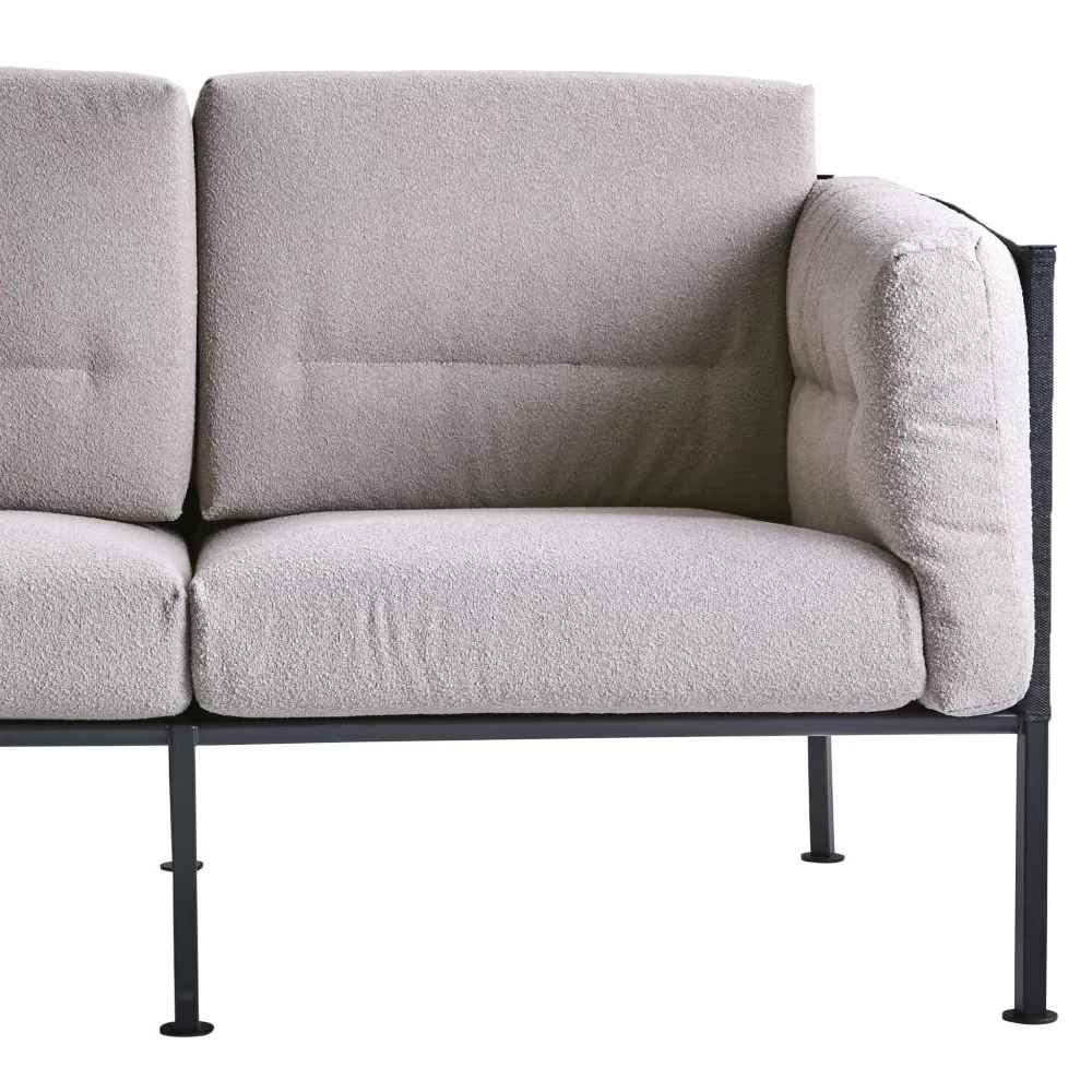 DELUX-sohva - Teddy beige/ musta