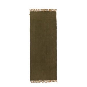 Block Käsin kudottu matto - Olive/Natural