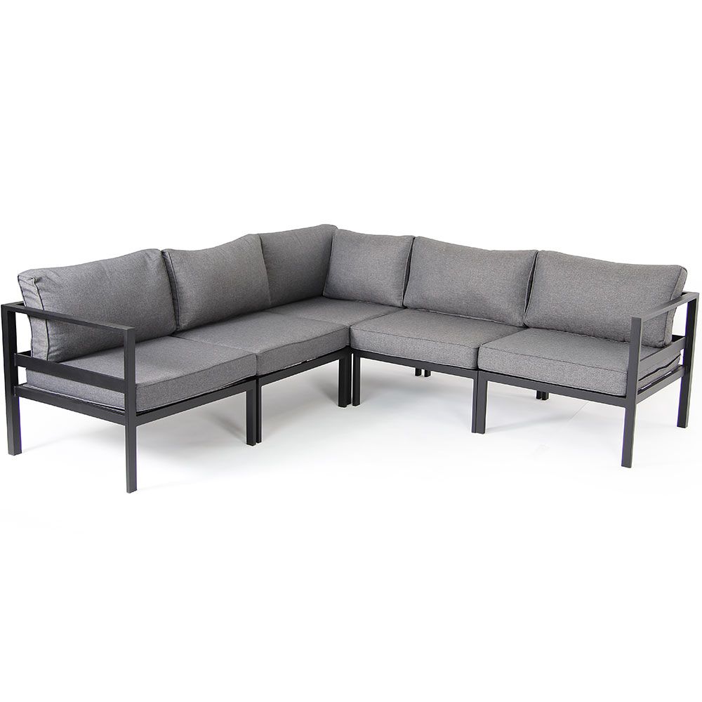 Leone kulmaosa Musta/Harmaa Alumiini