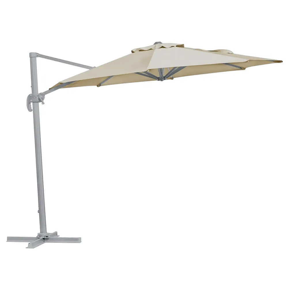 Brafab, Linz 300 cm vapaasti riippuva aurinkovarjo vaaleanharmaa/khaki | Alk. 394,00 €