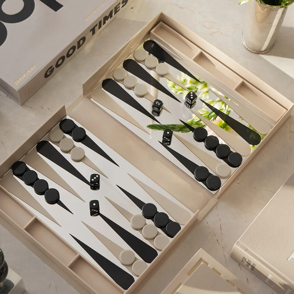 Classic - Art Of Backgammon Mirror Beige/Clear