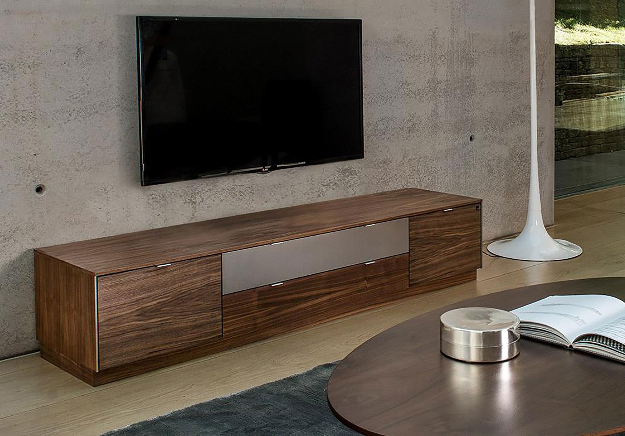 Sm941 TV-taso tammi valkoinen öljy 194X44X40 cm