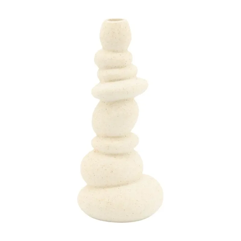 By-Boo, Tou large 14,5x14,5x32 cm Polyresin off white