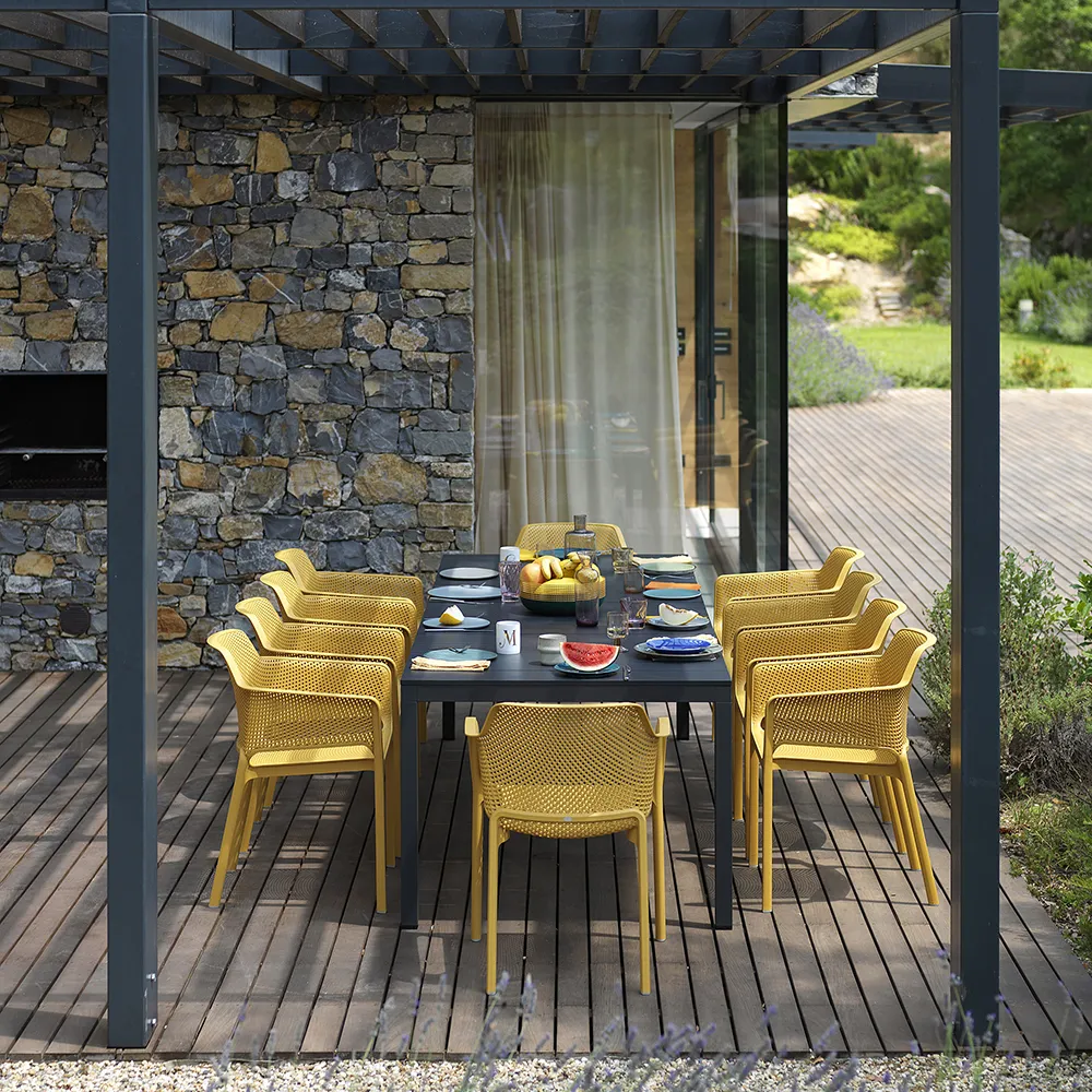 Rio Alu Ruokapöytä 210/280x100 cm Anthracite