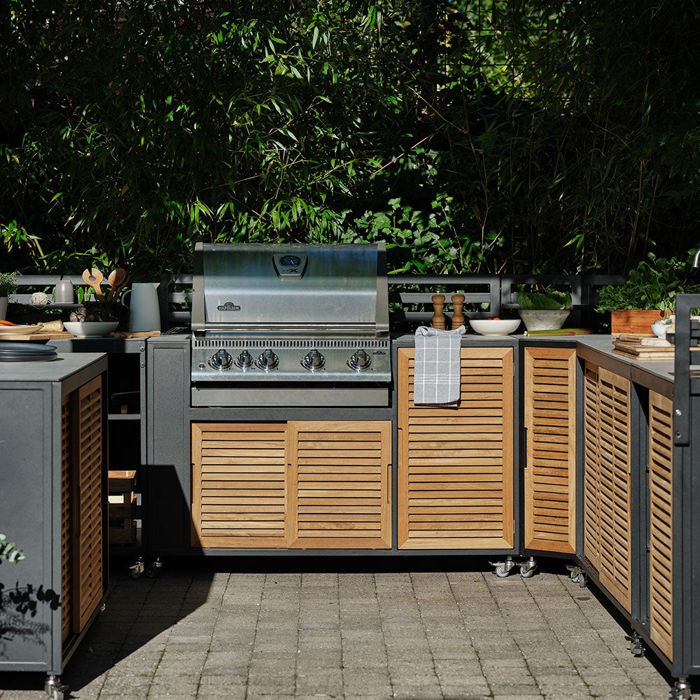 Fornax keittiö kulma iso musta/harmaa Brafab