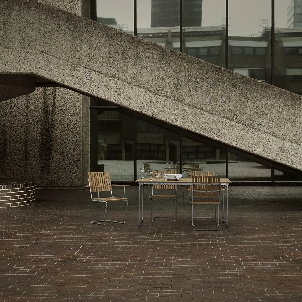 Bovik pöytä 150 Teak / Galvanoitu