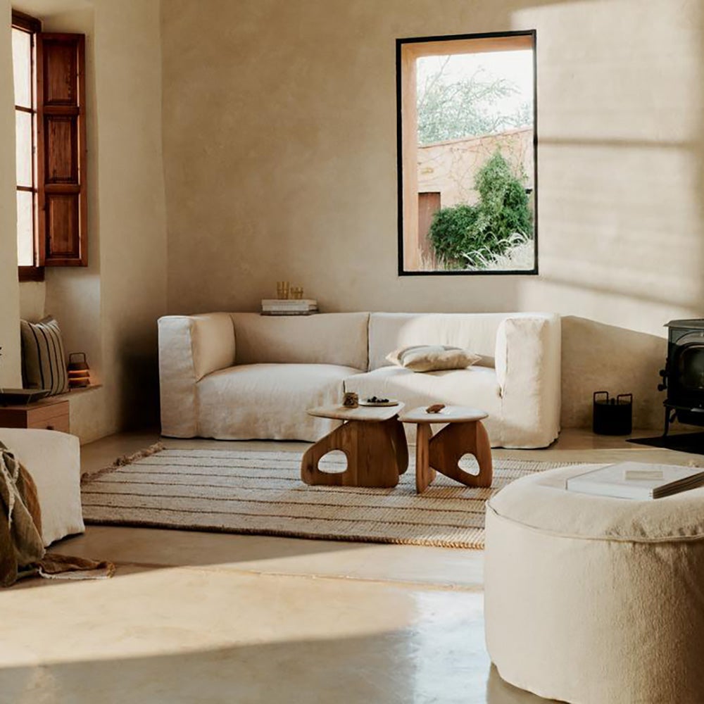 Aun-puuvillapuhvi - Ø80 - Luonnonvalkoinen