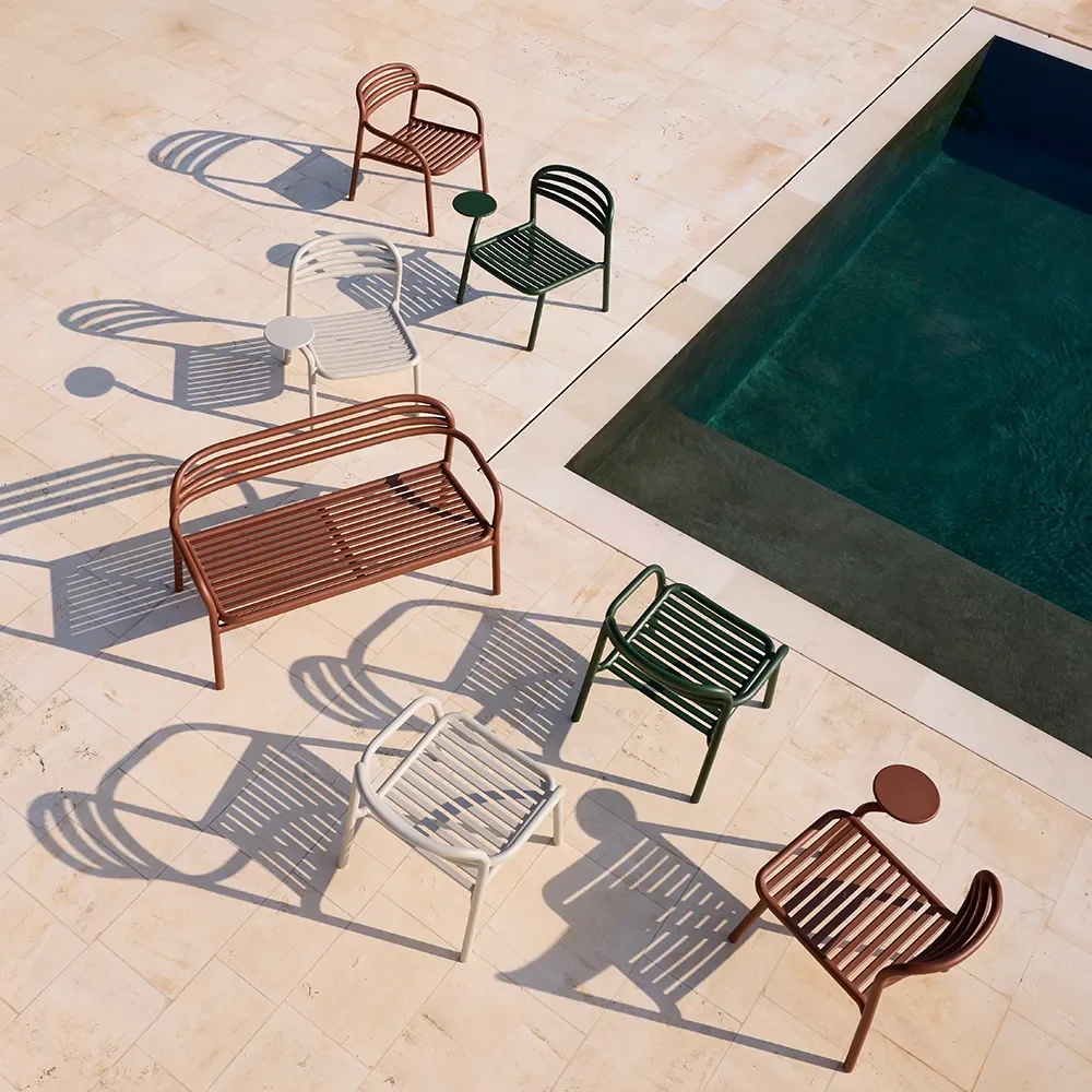 Bliss sohva, pinottava Desert red, aluminium