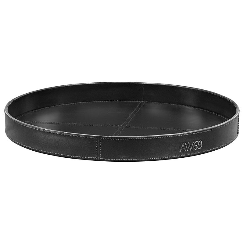 Mendoza pyöreä tarjotin musta Artwood