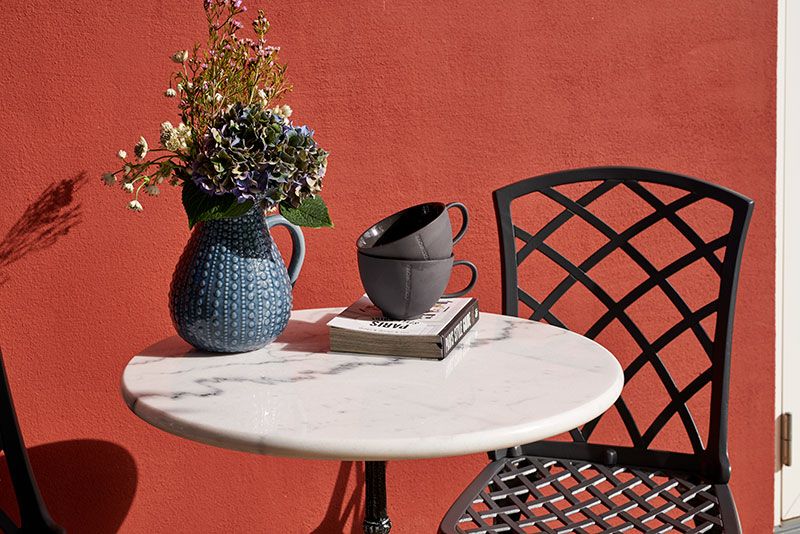 Loire marmoripöytä 60 valkoinen Brafab