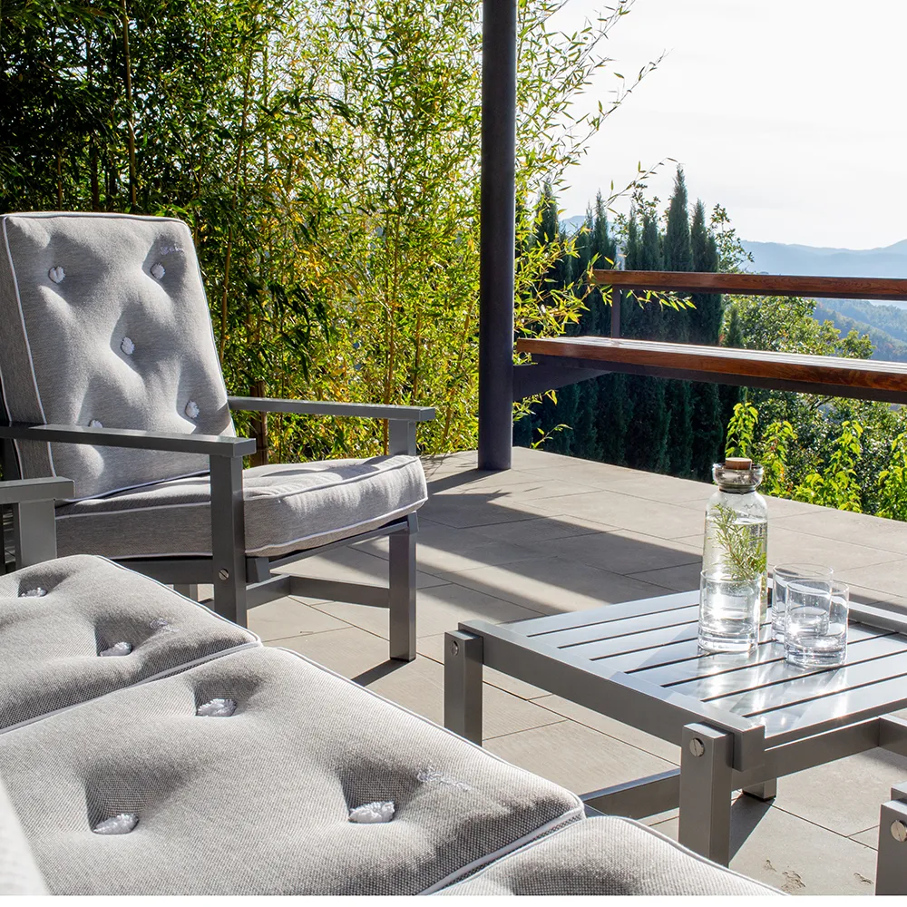 Nojatuoli Alumiini harmaa 