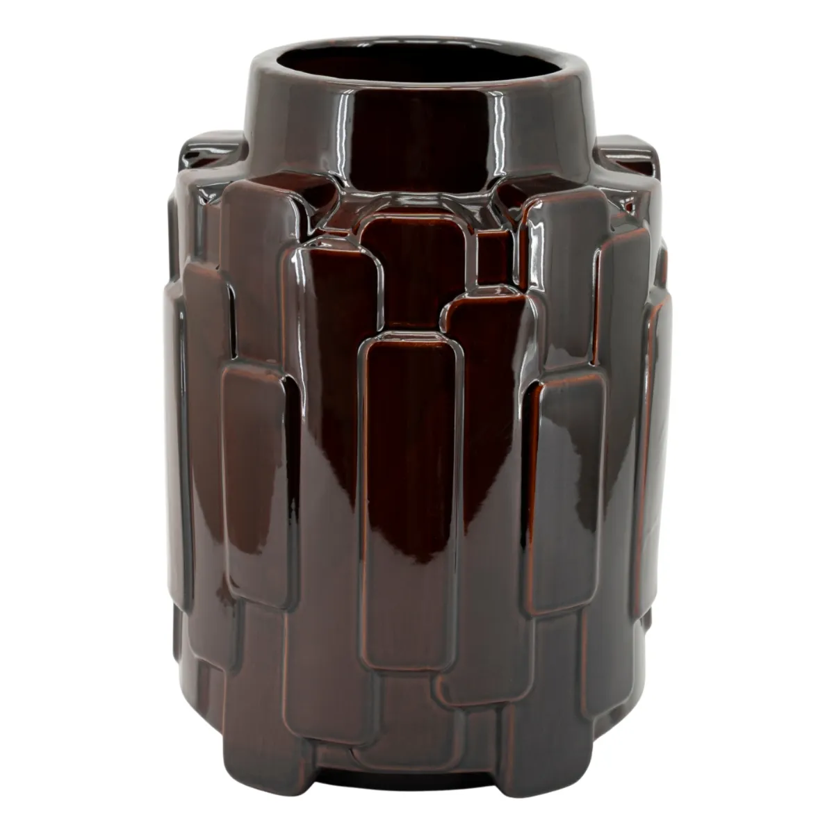Geary large Maljakko 26,5x26,5x36 cm Saviastia Ruskea
