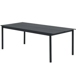 Linear Steel Ruokapöytä 220x90 cm Anthracite Black 