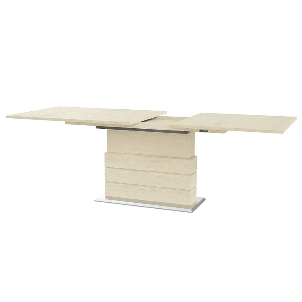 Sm30 Ruokapöytä 100X200-280 Cm Valkoiljytty massiivitammi