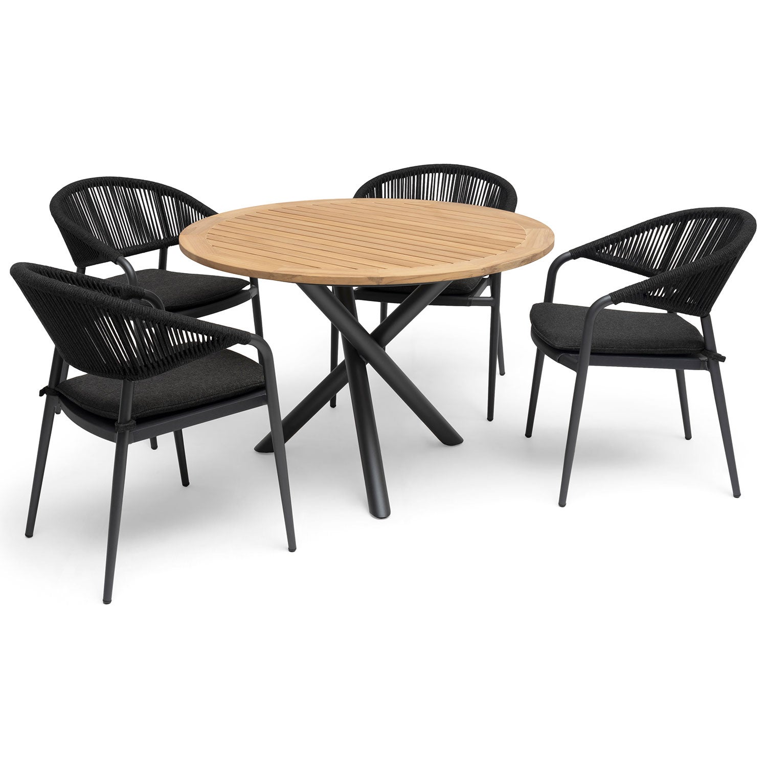 Ekeryd ruokapöytä 110 cm teak/alumiini