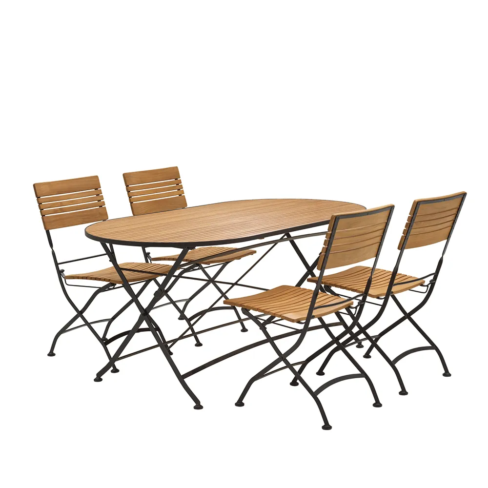 Brewer pöytä 85x160 cm  Musta / Teak