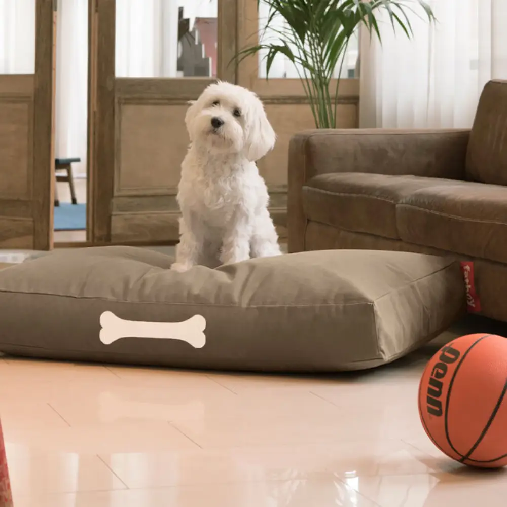 doggielounge L canvas Koiran sänky recycled taupe grey