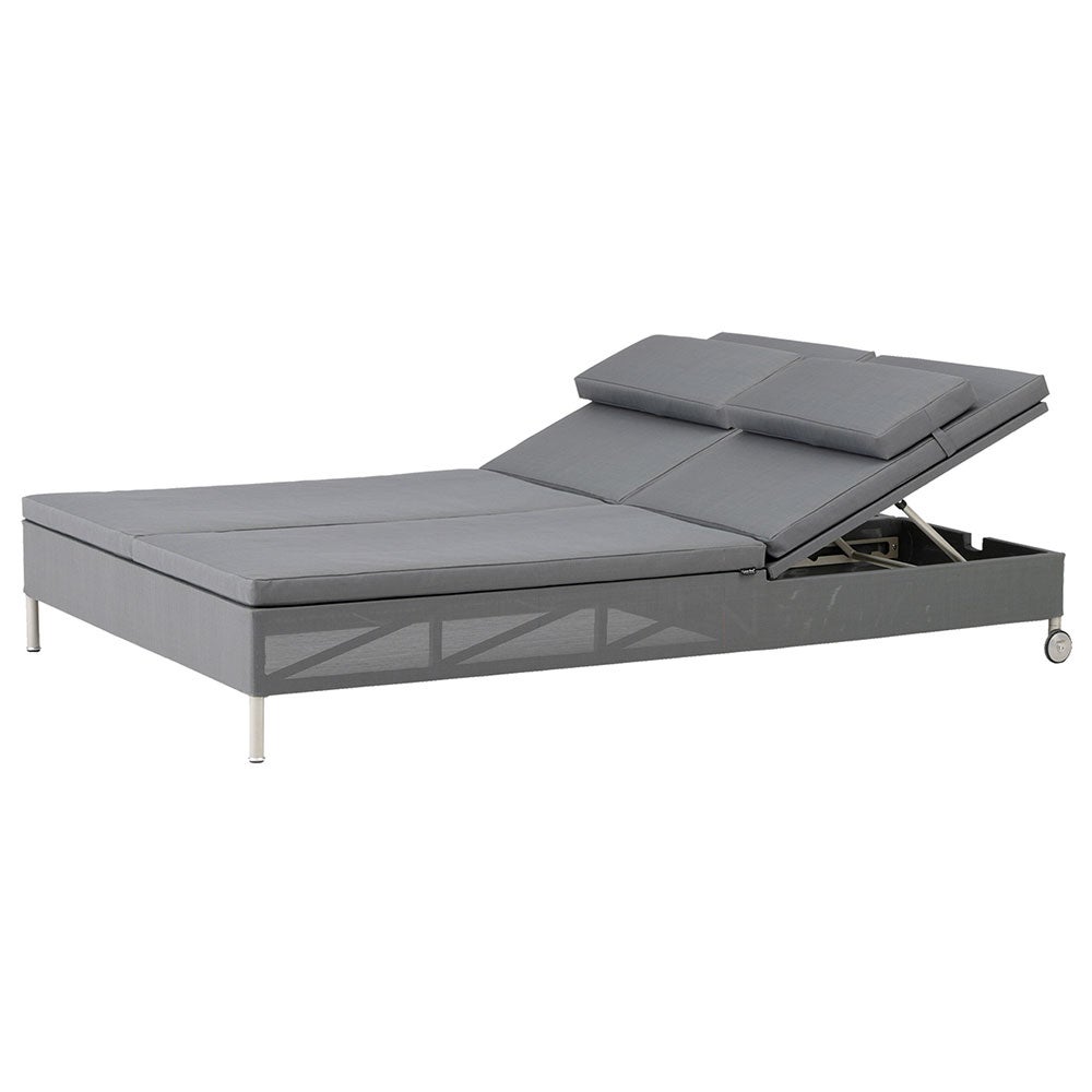 Rest kaksinkertainen solsäng sis.. Grey Natté tyynysetit