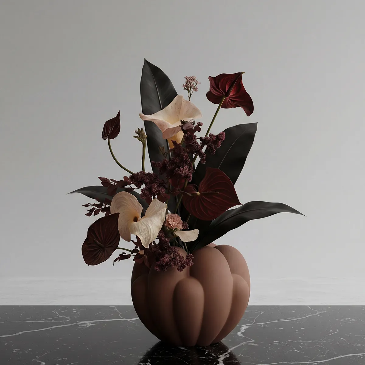 Käsintehty maljakko Bloom Mini Almond H27 cm