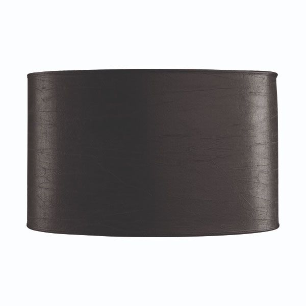 Shade Oval M Black Leather Artwood