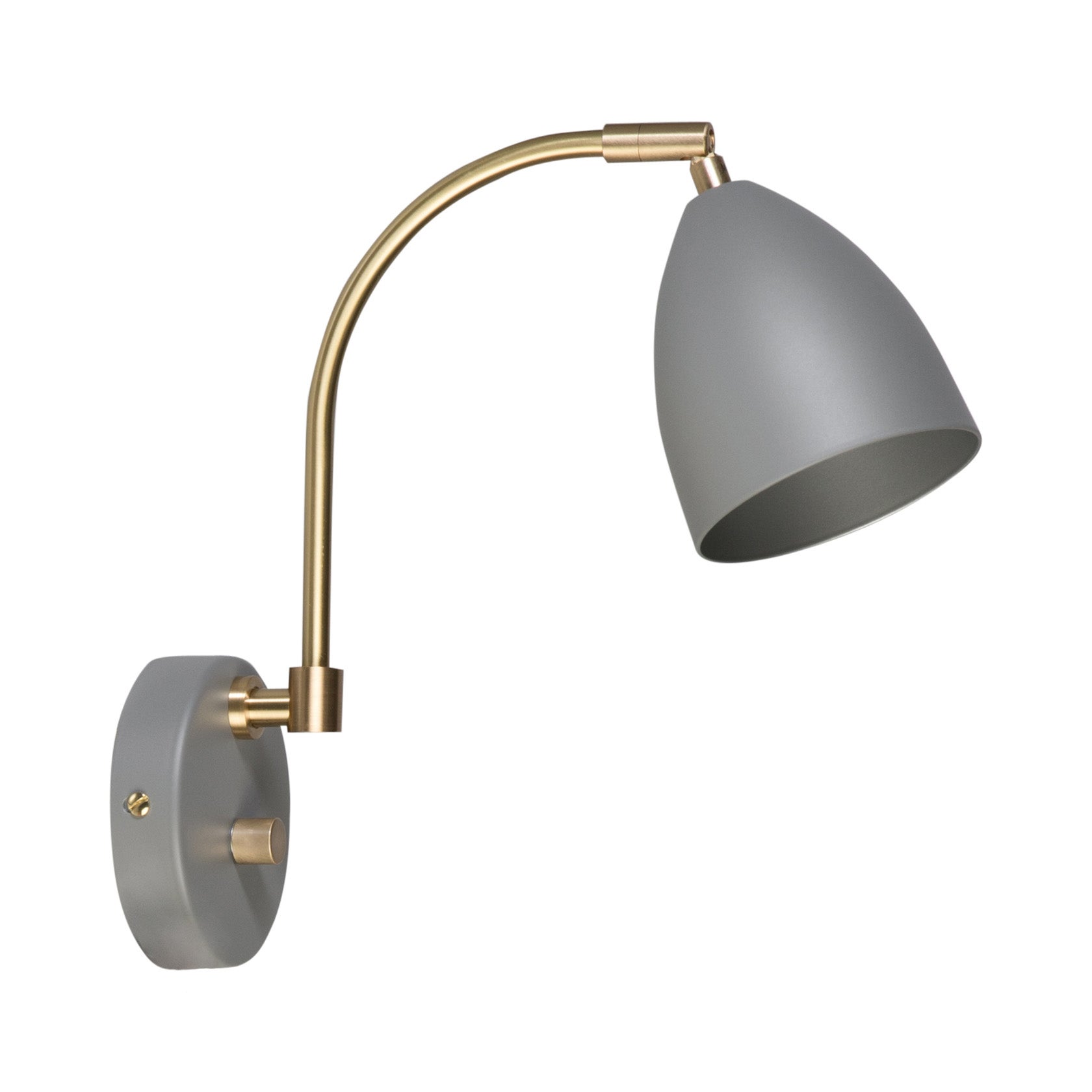Deluxe seinävalaisin Varmgrå/messinki Mr16 sis. lamppu