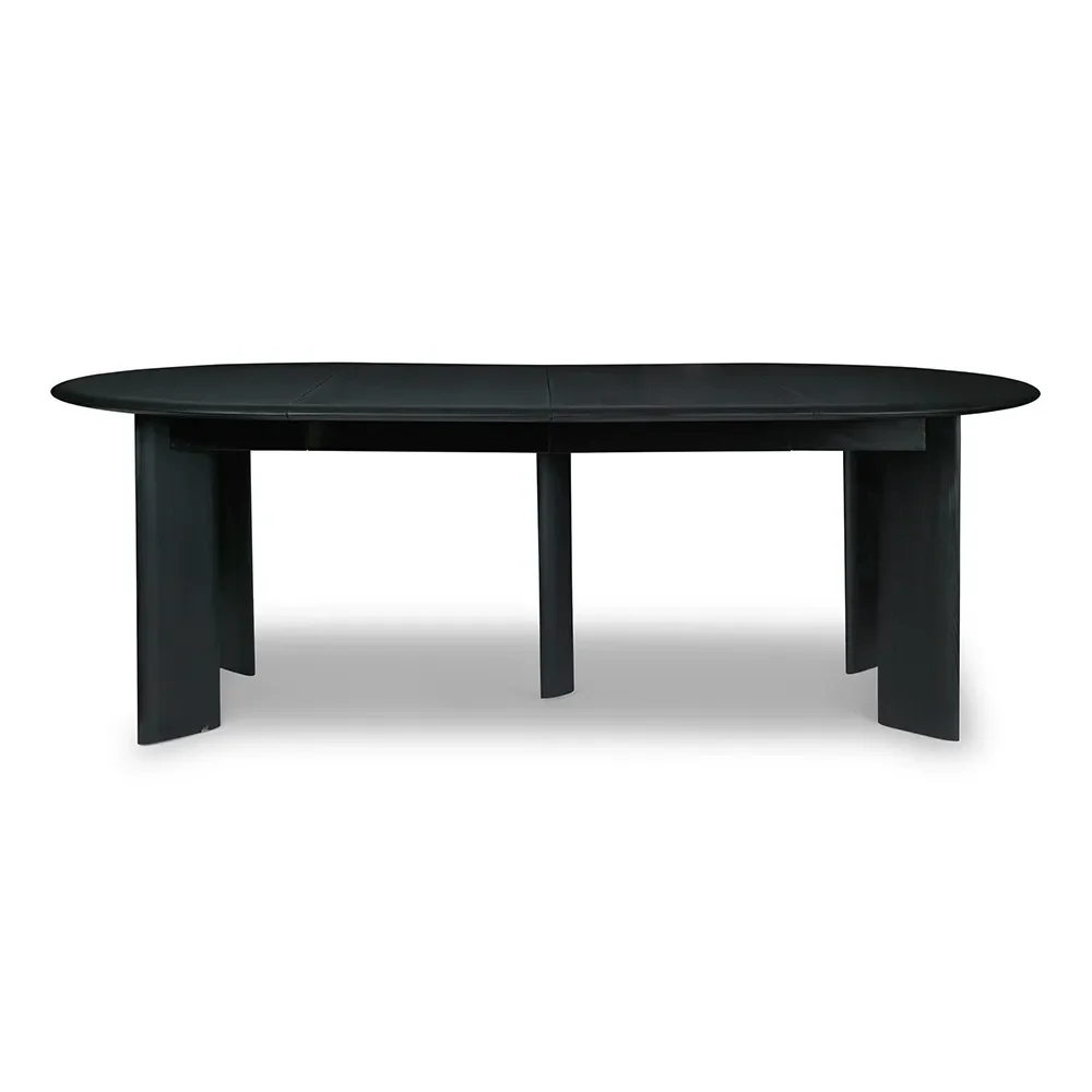 Bevel Ruokapöytä 117-217x117 cm - Black Oiled Beech