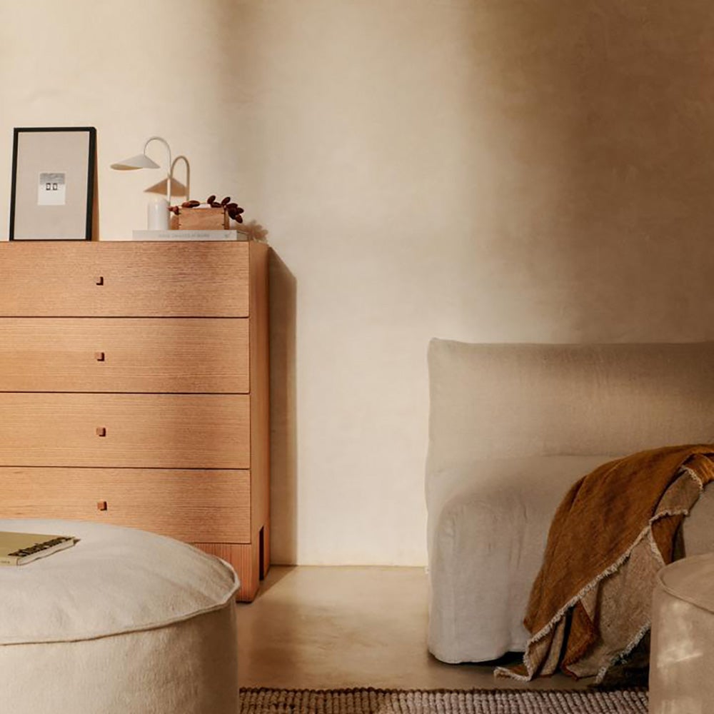  Kuben lipasto 1x4 - Natural Oak Viner