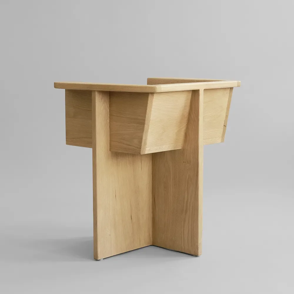 Brutus-ruokatuoli - Luonnonvärinen tammi