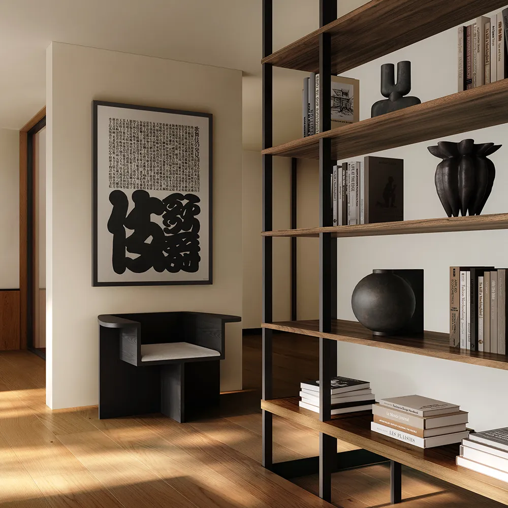 Brutus Lounge -nojatuoli - Kahvimainen musta tammi