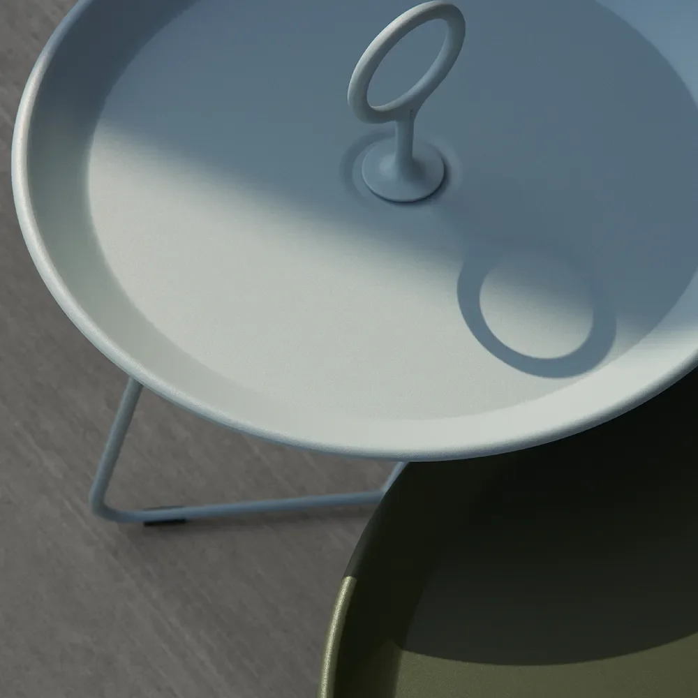 EYELET-sivupöytä Ø57,5 Jäänsininen