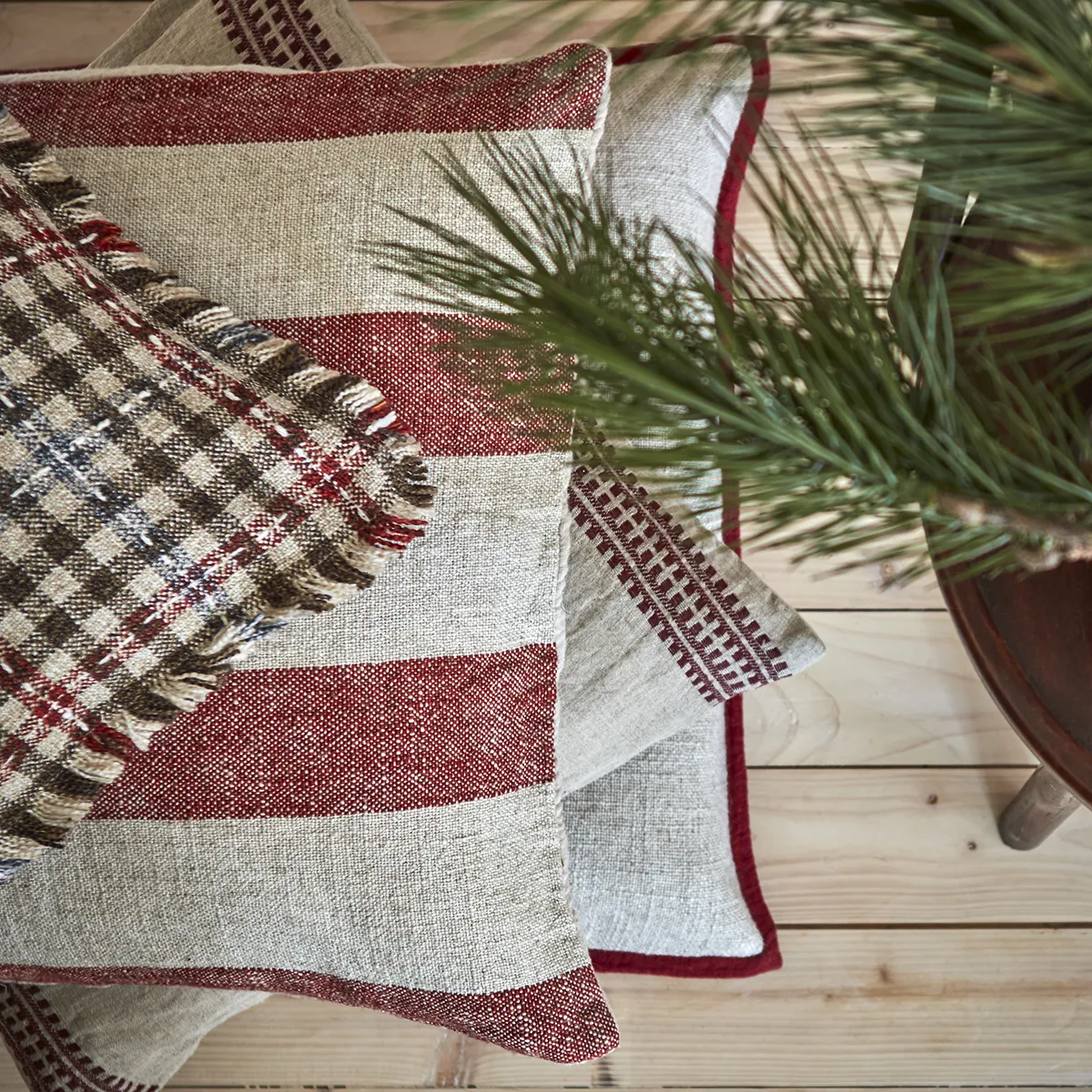 Tyynynpäällinen Noel Red Natural 50x50 cm
