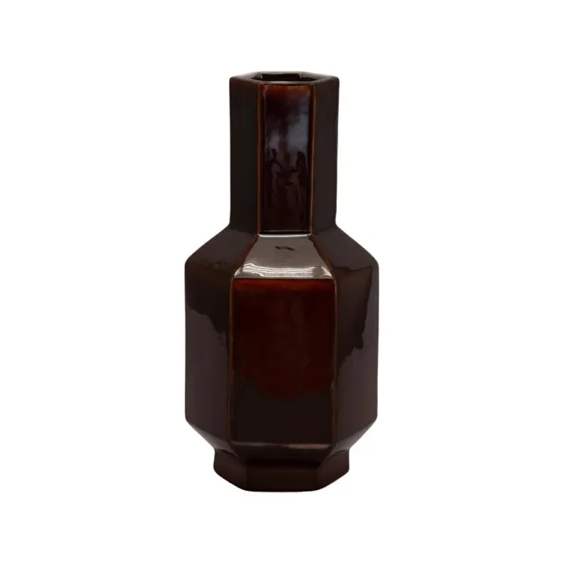 By-Boo, Axis small Maljakko 19x17x39 cm Saviastia dark red