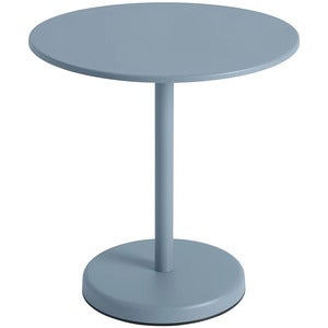 Linear Steel Bistropöytä Ø70 cm Pale Blue 
