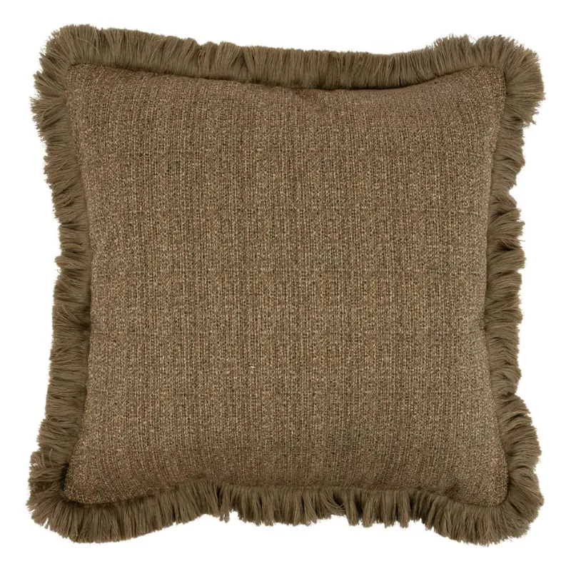 Faye 50x50x4,5 cm Polyesteri & down feather filling Siam dark brown