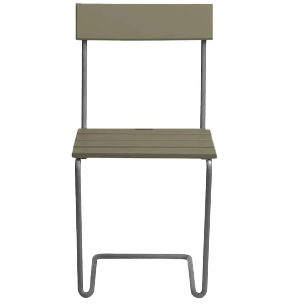 Tuoli 1 Vihreä lakattu tammi / kuumasinkitty runko