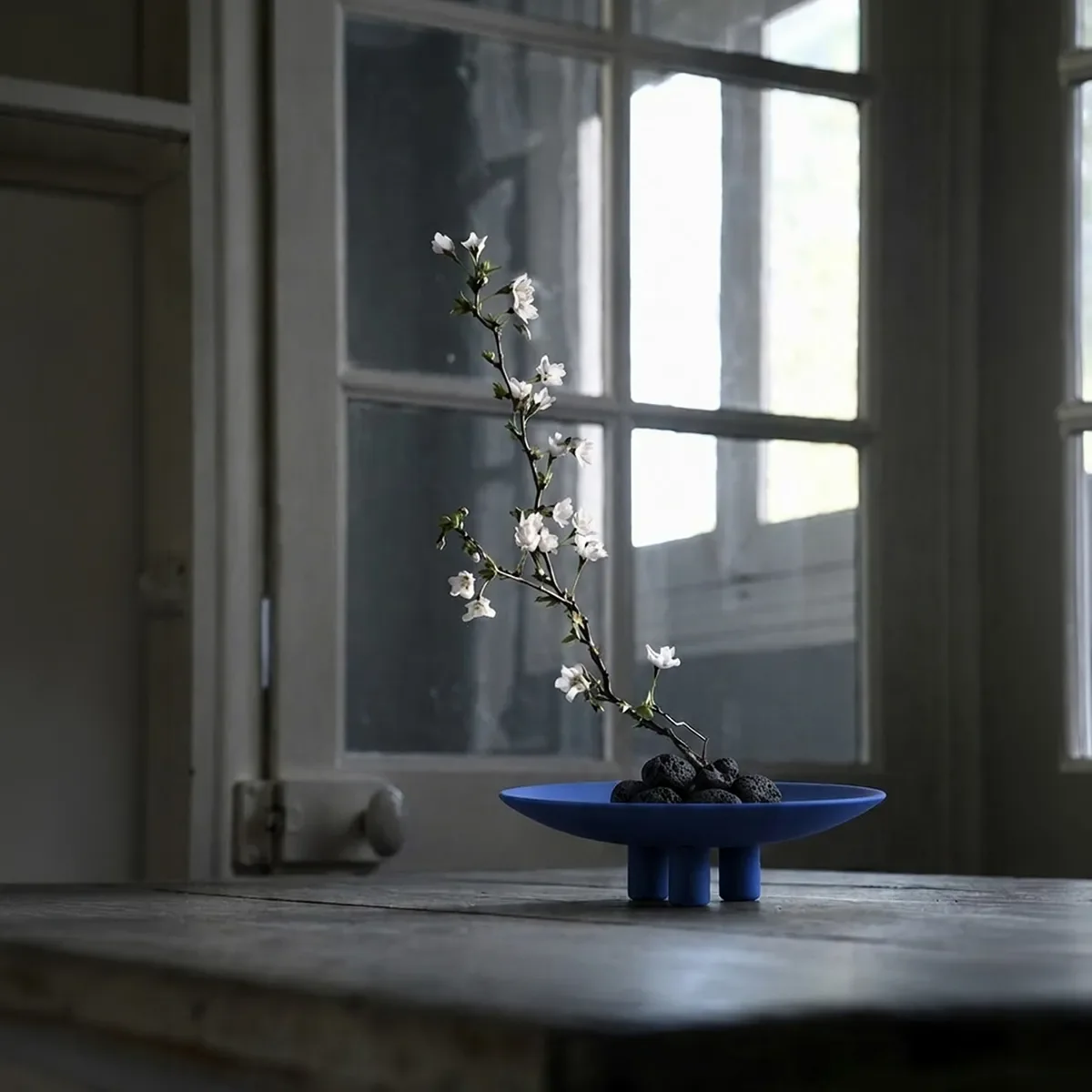 Käsinmaalattu koristevati Duck Mini Marrakech Blue Ø 30 cm