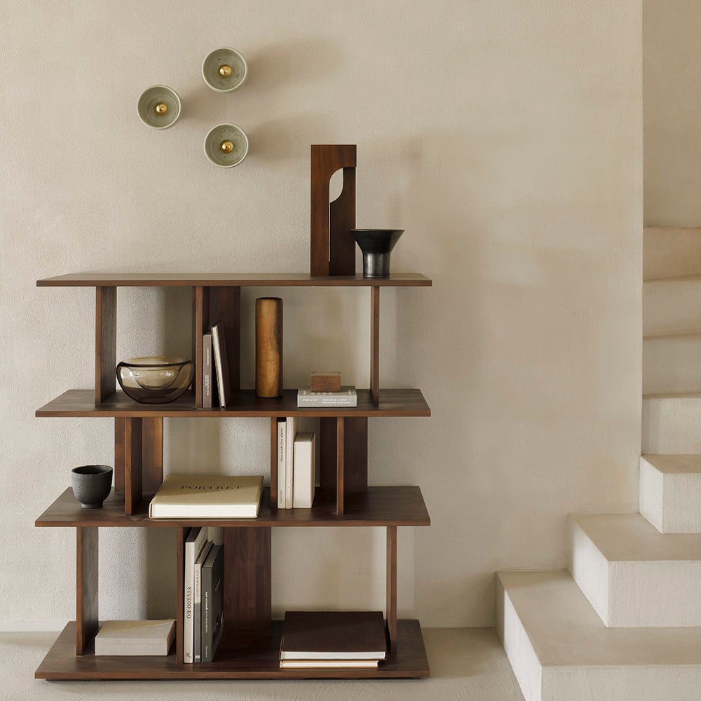 Irregular Hylly lakattu tiikki 112 x 37 x 115 cm