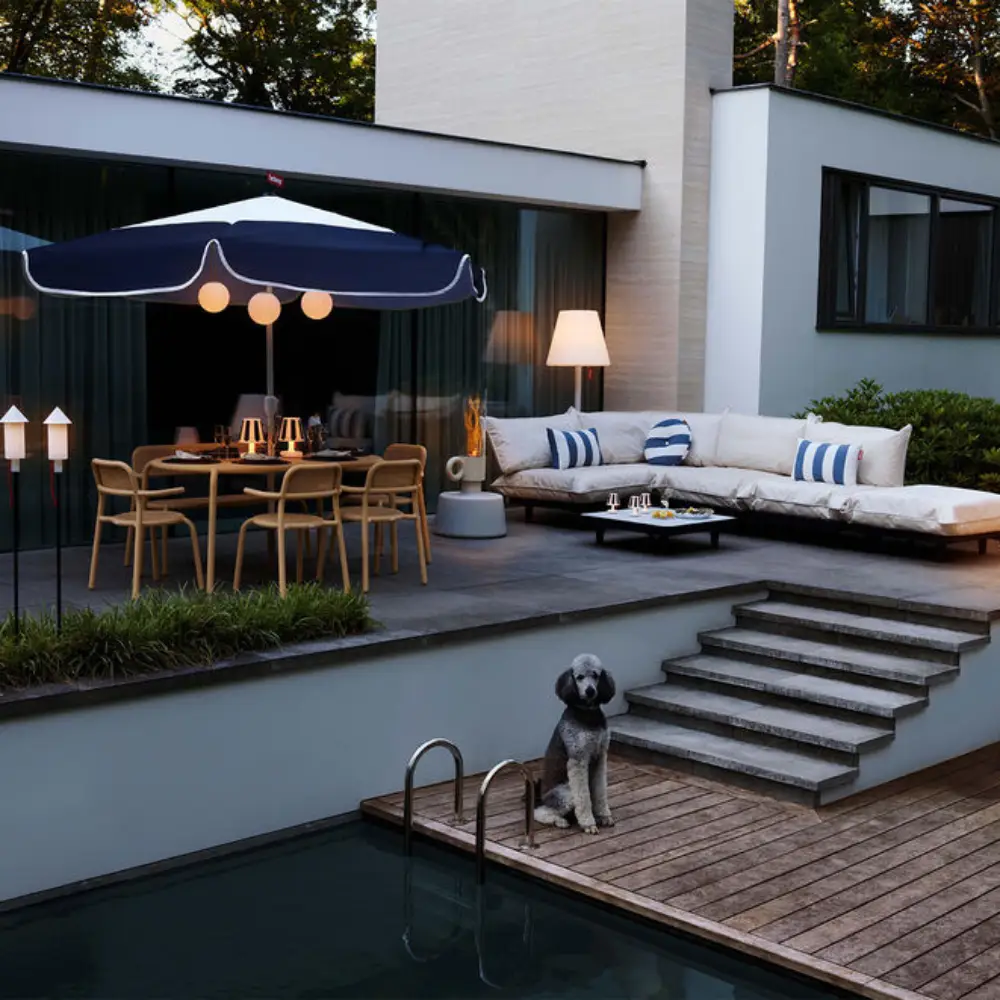 Fatboy ympyrätyyny koristeellinen tyyny raita kaakao