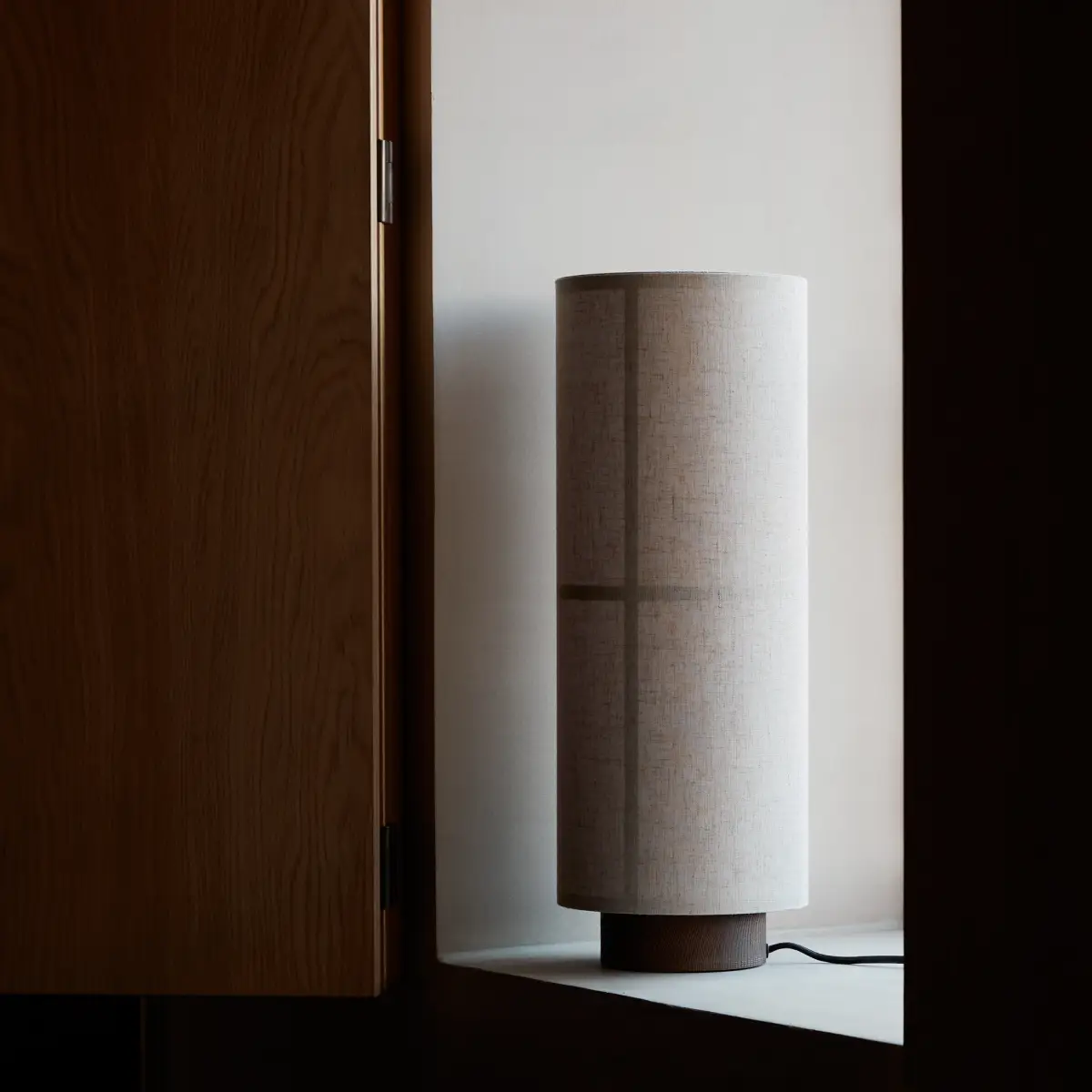 Hashira-pöytävalaisin, pellava, raaka