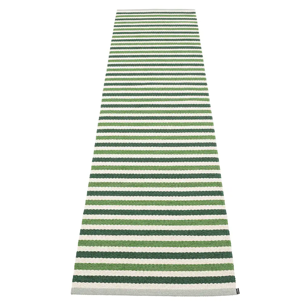 Pappelina Teo matto 70×300 cm Dark Green/Grass Green/Vanilla