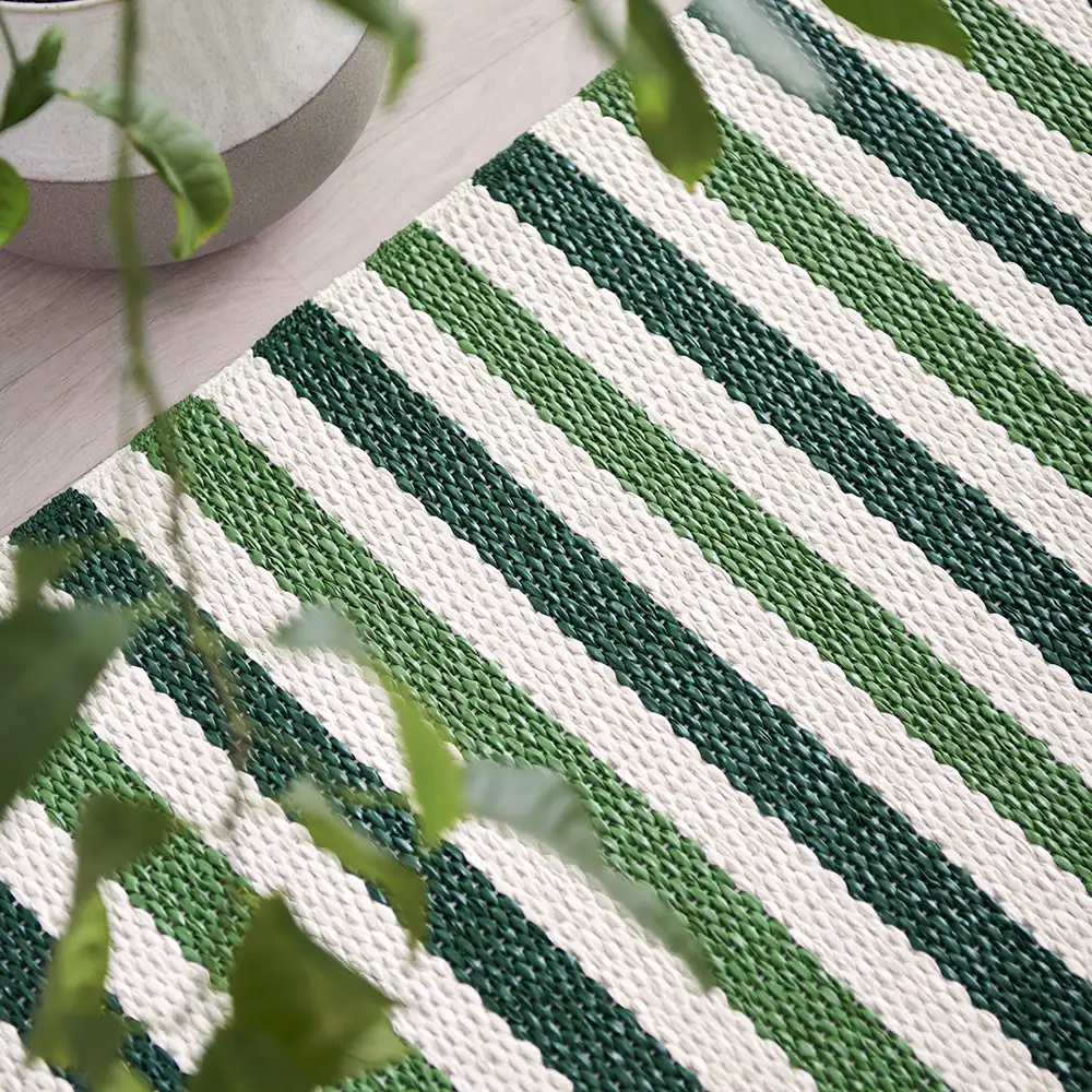 Teo matto 140x200 cm Dark Green/Grass Green/Vanilla 