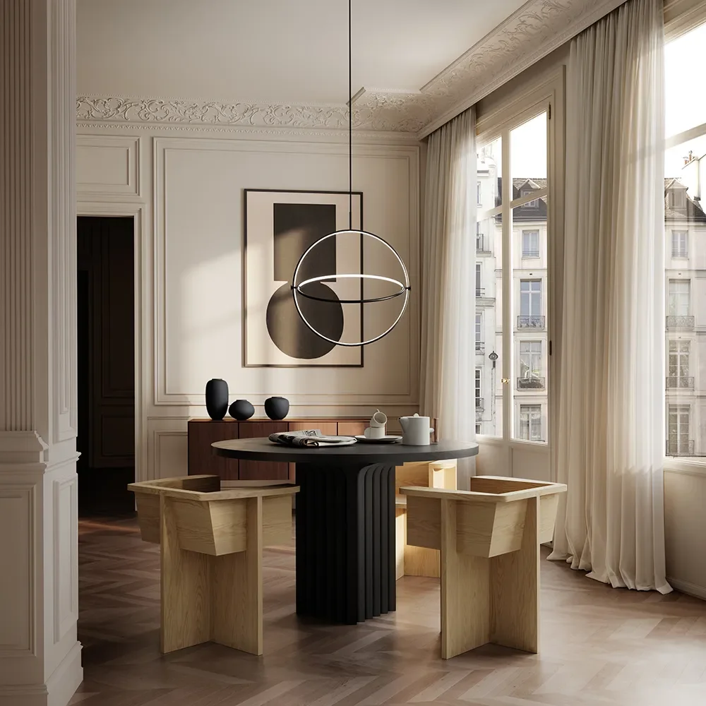 Brutus-ruokatuoli - Luonnonvärinen tammi