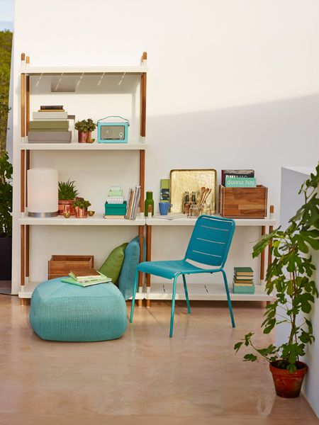 Frame hylly 83cm Tiikki/Valkoinen