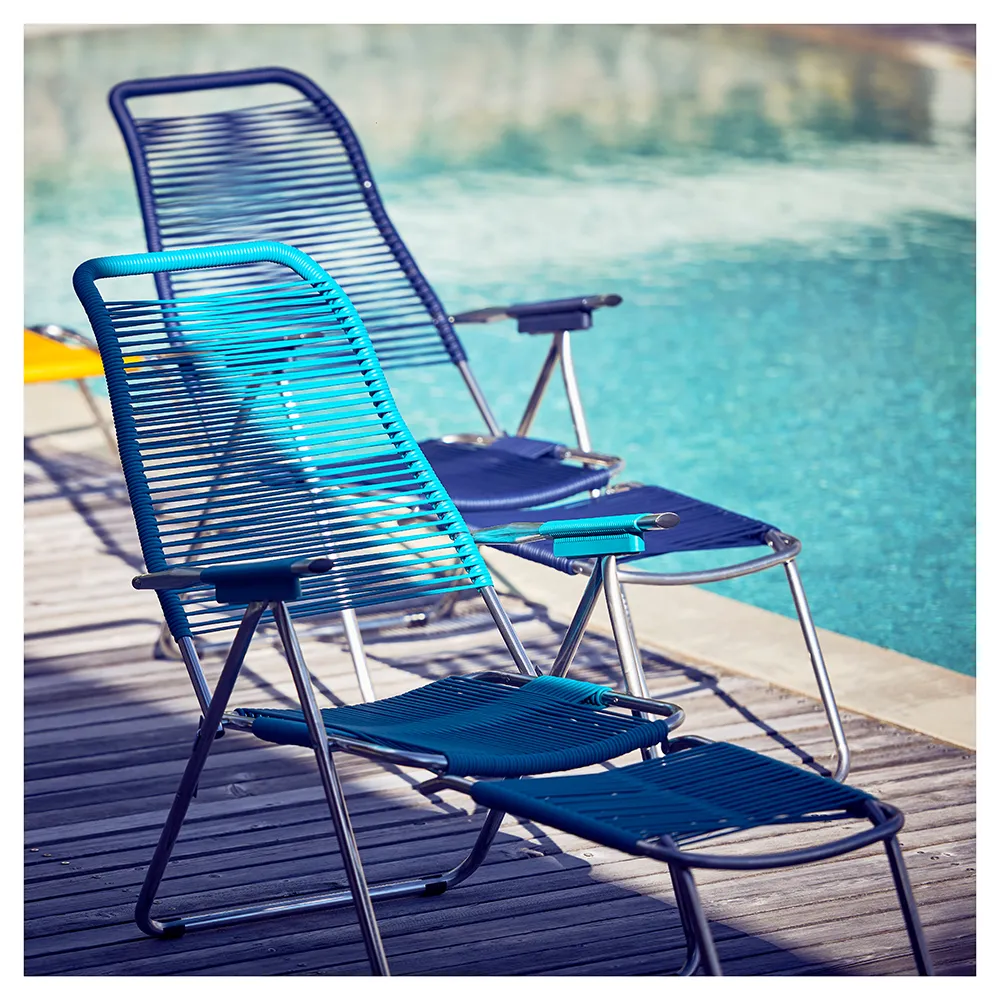 Spaghetti footrest blue matt aurinkotuoli 