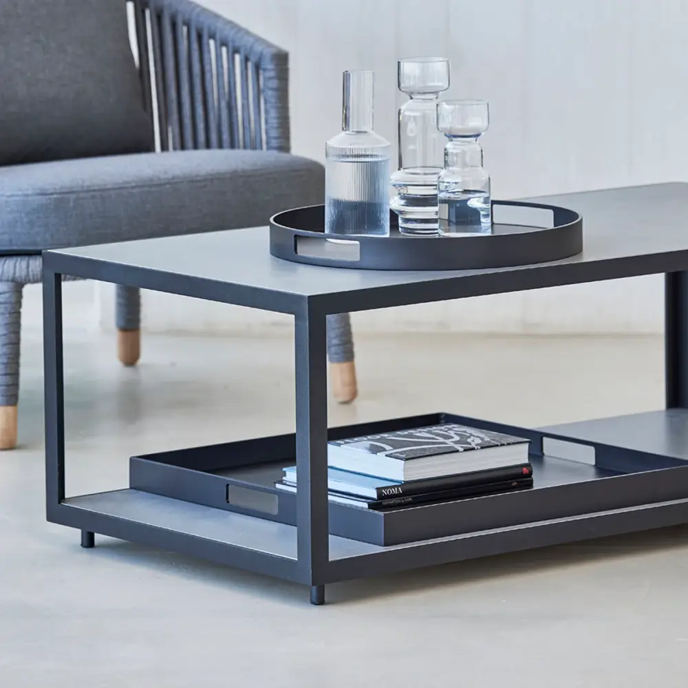 Club tarjotin 44 cm Lava grey alumiini