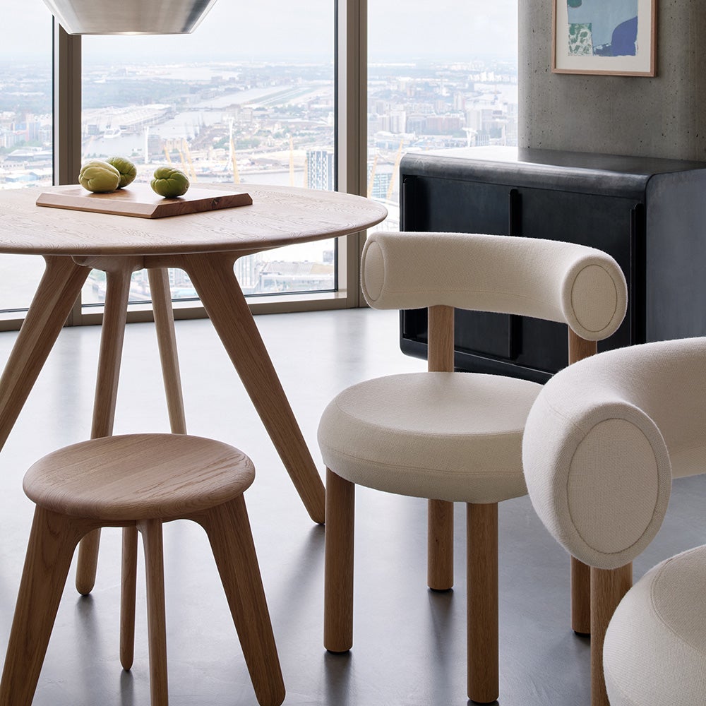  Laatta pyöreä pöytä 120cm luonnollinen