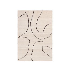 Käsinkudottu Matto Juutti Gesso Off-White 140x200 cm