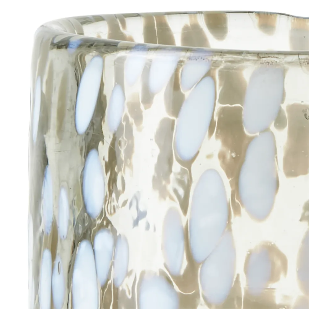 PARTY Tuikkulyhty S Valkoinen/Jääsininen Ø9xH9cm