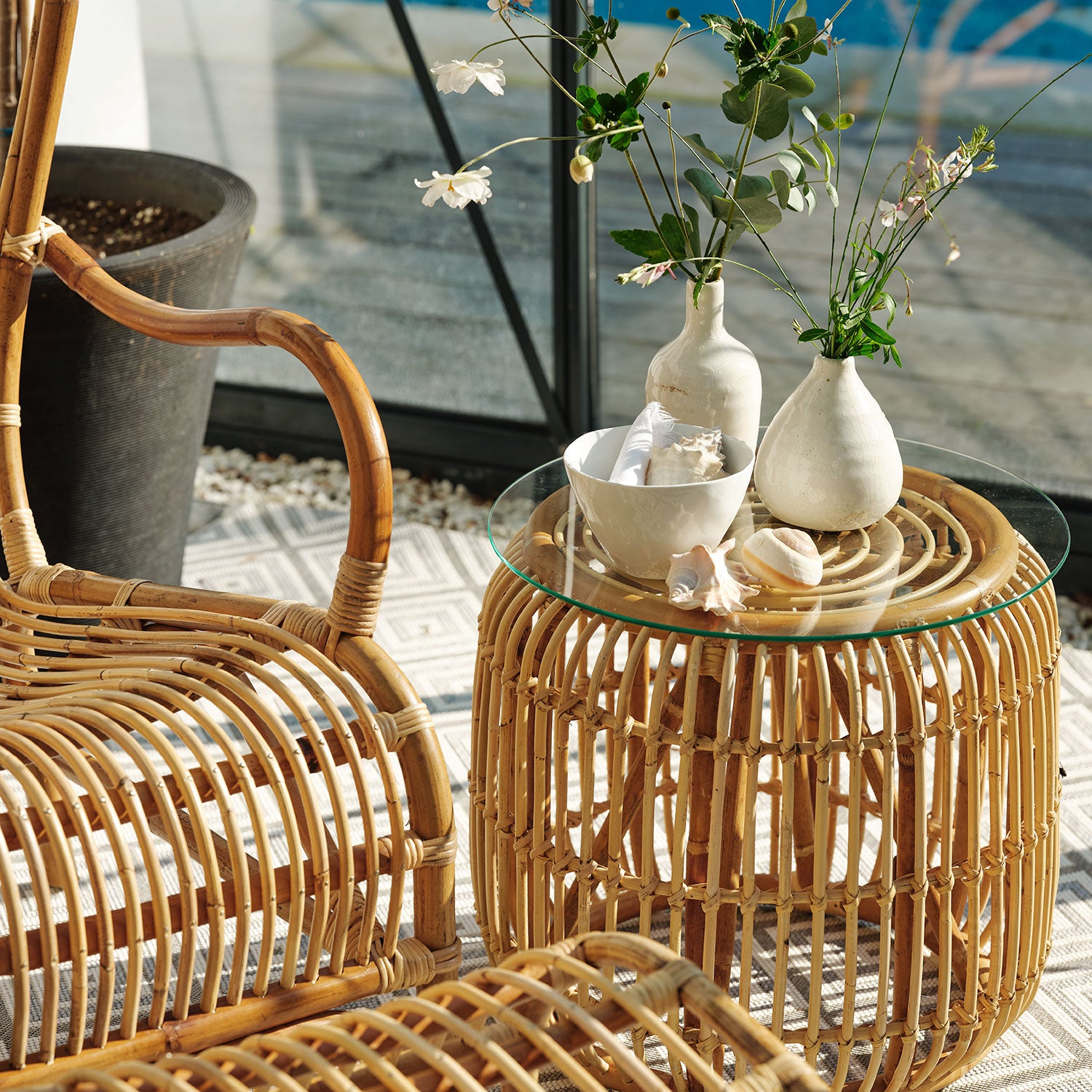 Vallda sivupöytä 49 cm luonnonvärinen Brafab