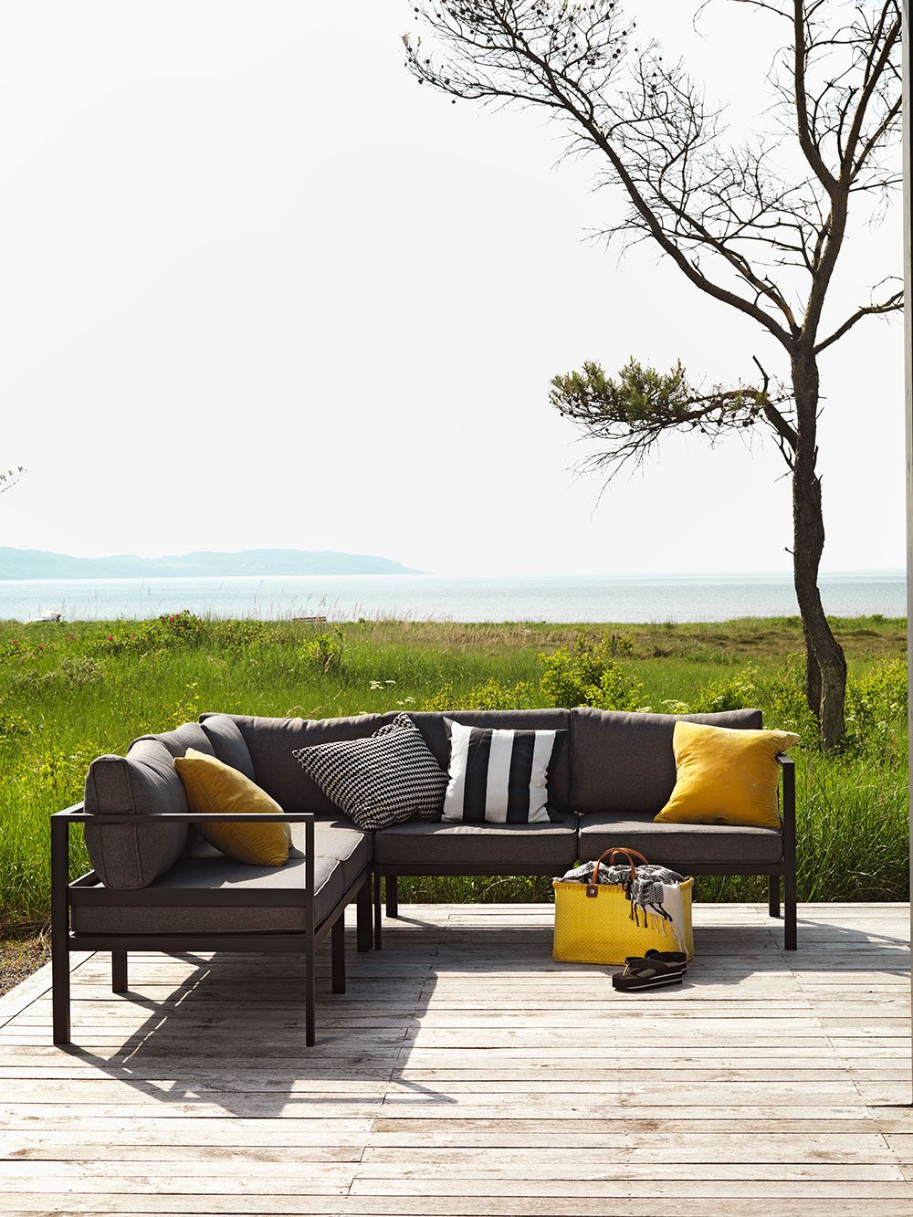 Leone kulmaosa Musta/Harmaa Alumiini